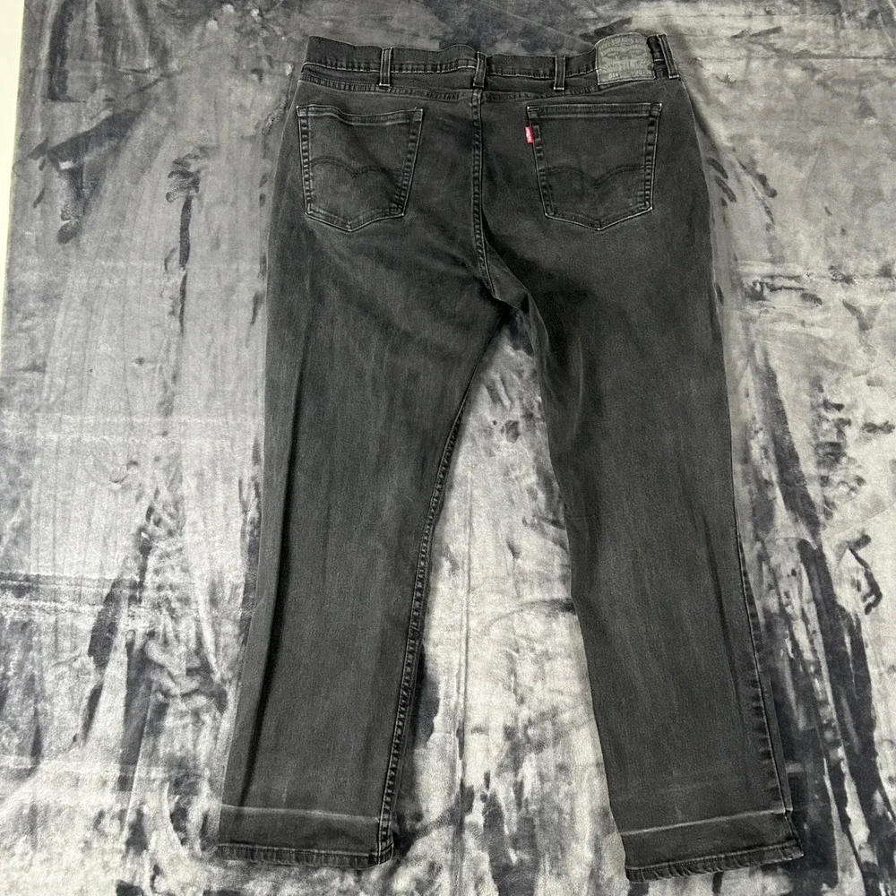 Levi's 514 Straight Leg Jeans Mens 40x30 Black Denim Waterless Classic Fit